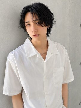 NYNY MEN 桂店【メンズサロン/メンズカット/メンズパーマ】【11/1OPEN(予定)】 シャドウパーマ×センターパート×サーフカール