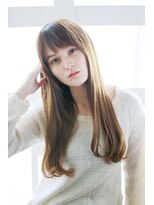 アウラ(Aula by marbles)&nbsp;ロング　ツヤ内巻きカール[横浜美容室30代40代50代]