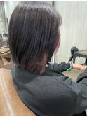 切りっぱなしボブ×インナーカラー