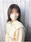【ボブ】外ハネミディアム＆地毛風カラー
