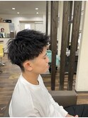 メンズショート×縦落ちツイストスパイラルパーマ/九州/大分