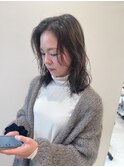 【ハクラ】ミディアム ニュアンスパーマ ゆるめパーマ レイヤー
