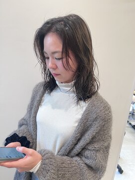 スタイル 茅ケ崎(STYLE) 【ハクラ】ミディアム ニュアンスパーマ ゆるめパーマ レイヤー