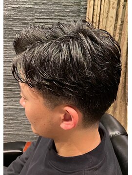 ヒロギンザバーバーショップ 丸の内店(HIRO GINZA BARBER SHOP) かきあげニュアンスパーマ