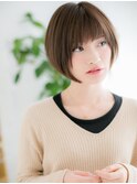 センター北/髪質改善/ぱっつん前髪!くすみベージュマッシュボブi