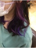 インナーカラー＊パープルレイヤーカットレイヤーボブ20代30代