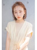 #くびれヘアアプリコットオレンジハイライトカラー
