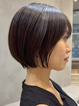 ソワネ 表参道(soigne) 表参道大人ショートボブ顔周りレイヤーカットくびれショート40代