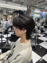 オーシャントーキョー(OCEAN TOKYO) 韓国マッシュフェザーパーマニュアンスパーマセンターパート黒髪