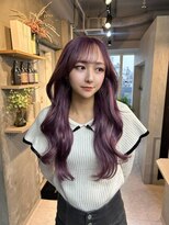 フォート(FORT)&nbsp;m63_ピンクバイオレット/ダブルカラー/羽エクステ