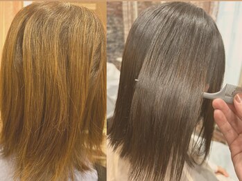 hairlinkきらく 金沢八景の写真/【髪質改善×縮毛矯正】10年後も美しい髪へ。ダメージを最小限に抑えた本格ケア