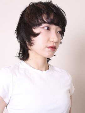 ヨファ ヘアー 芦屋店(YOFA hair) 似合わせカット20代30代40代50代ダークブルーショート0502