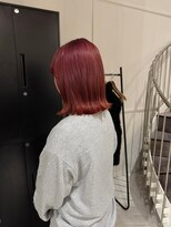 アトレ 福岡大名店(attrait)&nbsp;ピンクボブ×透明感カラー。大人っぽい柔らかさ