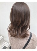 ショコラベージュ_マロンベージュ Aラインボブ かきあげ