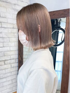 アルバム 渋谷パルコ(ALBUM) ミルクティーベージュボブ_グレージュカラーボブウルフ_ba392402