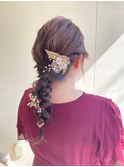 参列ヘア◯お呼ばれヘア◯編みおろし◯ヘアセット