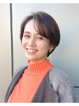 トニーアンドガイ 原宿店(TONI & GUY) 大人可愛い20代30代40代 前髪あり丸みショート◎グレーベージュ