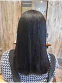 サラ艶ロング×髪質改善ケア#2 縮毛矯正/黒髪髪質改善カラー