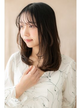 カバーヘア ブリス 上尾西口店(COVER HAIR bliss) シースルーバング美髪前下がりレイヤーカールZ上尾20代30代40代