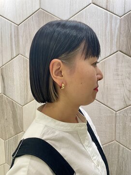 ビューティドレッセヤマノ 池袋パルコ(Beauty Dresse YAMANO) 【インナーカラー】30代40代50代/ボブ/ブリーチ/ベージュ