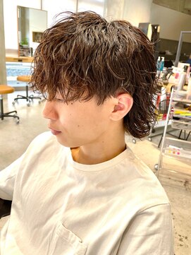 フィフス 名駅(fifth) マッシュウルフ×波巻きスパイラルパーマスタイル