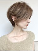 メルティカラー×縮毛矯正×ショートボブ×くびれヘア[横浜駅]