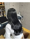 【韓国で大人気】艶髪ブルーブラック