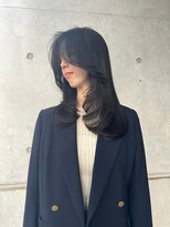 リバレッジ 広尾(Leverage)&nbsp;大人上品ワンカールセミロングレイヤー：Keita Hamaguchi