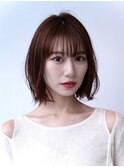 20代30代切りっぱなしボブ/髪質改善ボブ/顔周りレイヤーカット
