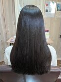 美人ストレートロング/伸ばしかけヘア/縮毛矯正/ツヤ髪スタイル