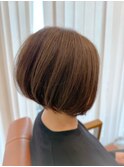 前下がりショートボブ×ハイライト