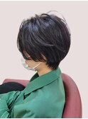 20代30代40代小顔ハンサムショートアッシュブルーブラック