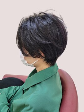 クオリス 赤塚店(QUALIS) 20代30代40代小顔ハンサムショートアッシュブルーブラック