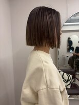 ナンバー ソポ 札幌/ジャム 札幌(N° sopo/JAM)&nbsp;カーキアッシュ＆前下がりタッセルカット/大通駅個室サロン