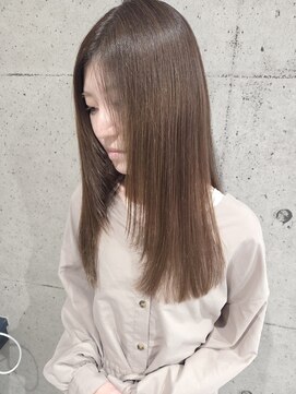 コアークリップ 緑町店(CORE CLIP) layer cut+sheer brown