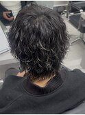 MEN’S HAIR/ブルーブラック/フェザーパーマ/渋谷