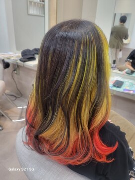 アンブレラカラー×イエロー。オレンジ