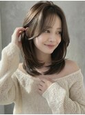 ハイレイヤーウルフカット小顔くびれミディアムA10越谷30代40代
