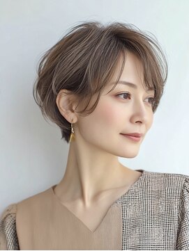 ハーツ(Heart's) 白髪ぼかし脱白髪染め似合わせショートボブ40代50代60代♪