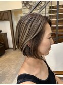 白髪も染める☆大人女性の「白髪ぼかし」