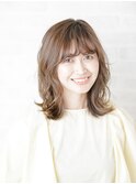 前髪/こなれミディ/ウェーブパーマ/アンブレラカラー/銀座
