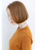 個性的オレンジカラー☆小顔前下がりボブY越谷20代30代40代