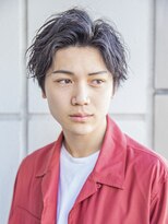 アイヴィー(IVY)&nbsp;小久保☆マニッシュ短髪パーマサファイアブルーカーキベージュ