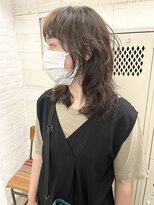 コス(kos)&nbsp;大人可愛い/ココアベージュ/グレージュカラー/ボブウルフ/黒髪