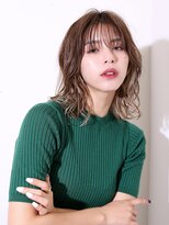 ヨファヘアー 岡本店(YOFA hair)&nbsp;ニュアンスカールバレイヤージュグレージュカラー1102