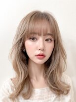 サンディーズ(Sandees)&nbsp;大人カワイイミディアムレイヤーハイトーンベージュ