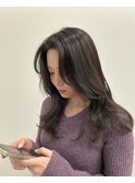 小顔レイヤーカット☆透明感ダークグレージュ