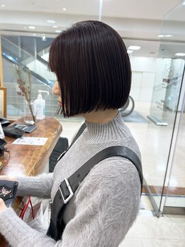 モリオ フロム ロンドン サッポロファクトリー店(morio FROM LONDON) 【morio】札幌ボブ　自然な暗髪ストンボブ