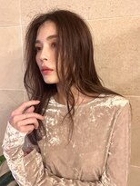 ゆる巻きロング ココアブラウンベージュ ロングレイヤーカット