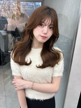 ロンド マーレ 天神大名店(Lond mare) レイヤーカット/ベージュカラー/顔まわりカット/前髪カット